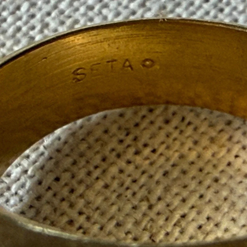 Vintage Seta‎ Mens Gold Tone Eagle Signet Ring Cubic Zirconia Size 8.25 Sopranos